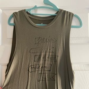 American Eagle army green muscle tank